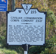 Highway Marker for CCC Camp Monticello